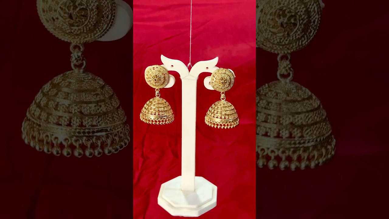 Unique Micro Gold Plated Jhumka Earrings 💥⭐️✨ #jiskeaanesemukammalhogayithizindagisong