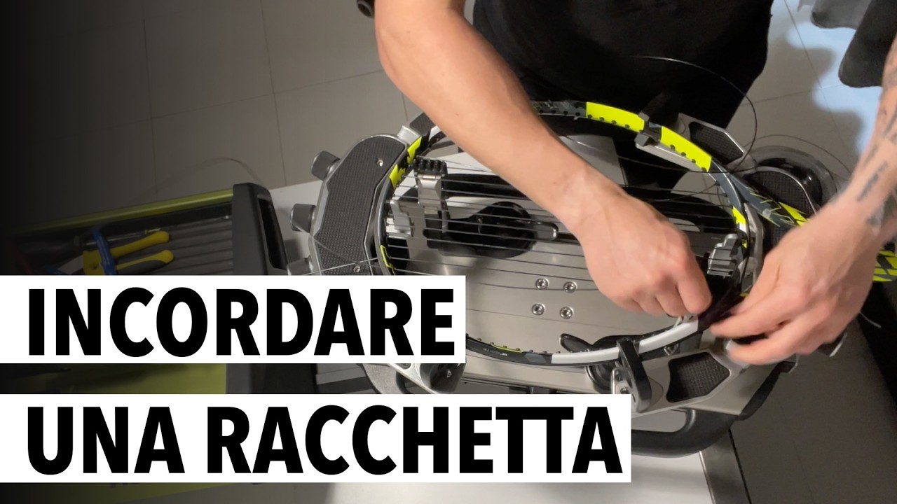 INCORDARE una racchetta da tennis 🎾 a 4 nodi dall'INIZIO alla FINE in tempo reale ⏰
