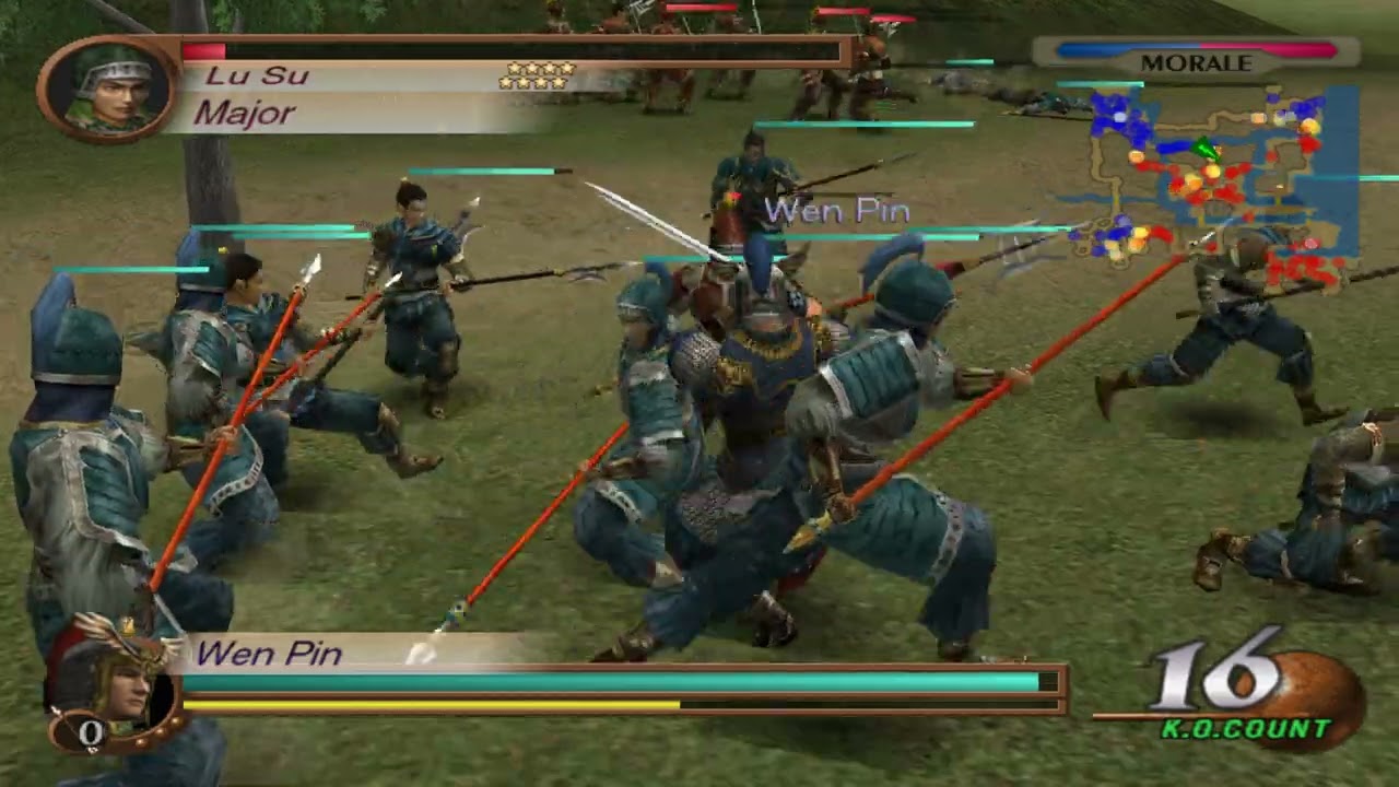Dynasty Warriors 3 - Generic Officer Wen Pin Game Play