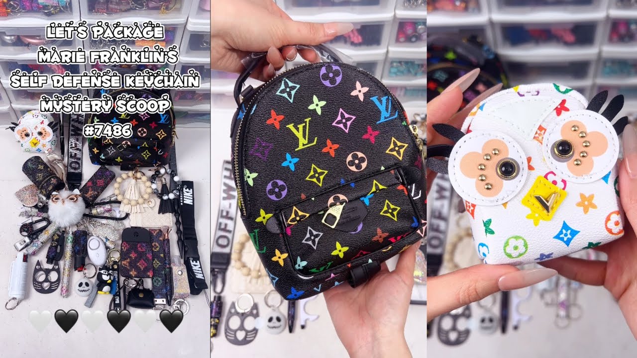 Black & White LV style #keychain #selfdefenseplug #packingorders #mysteryscoop #safetykeychains #usa
