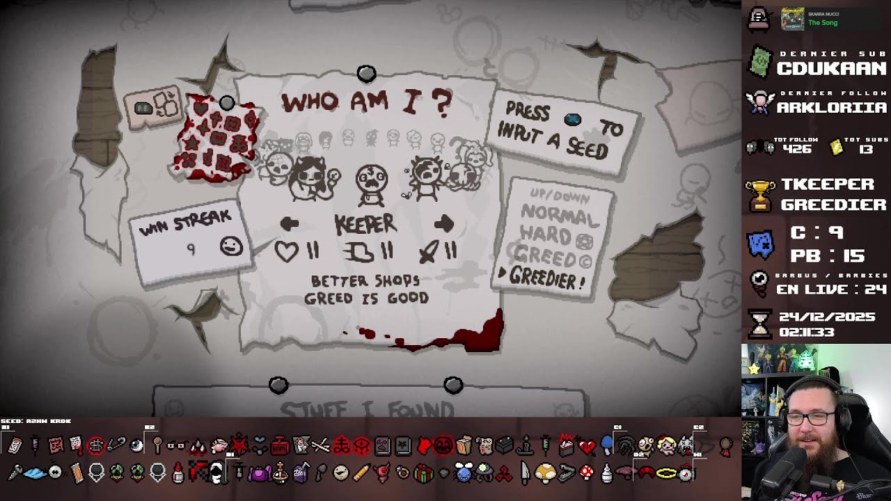 [STBOI] Ep060 : Streak TKeeper Greedier : des ptites runs pour finir le live, et quelles runs !