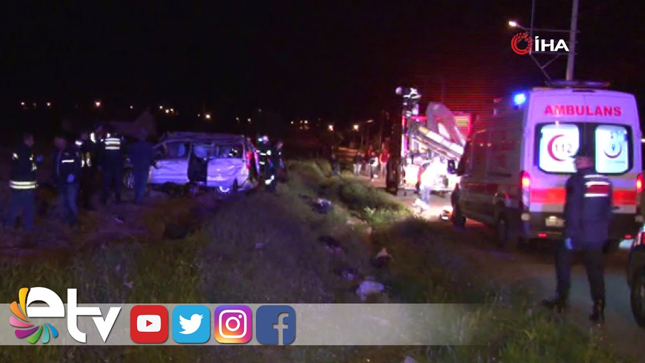 EDİRNE’DE MÜLTECİLERİ TAŞIYAN ARAÇ KAZA YAPTI: 1 ÖLÜ, 10 YARALI