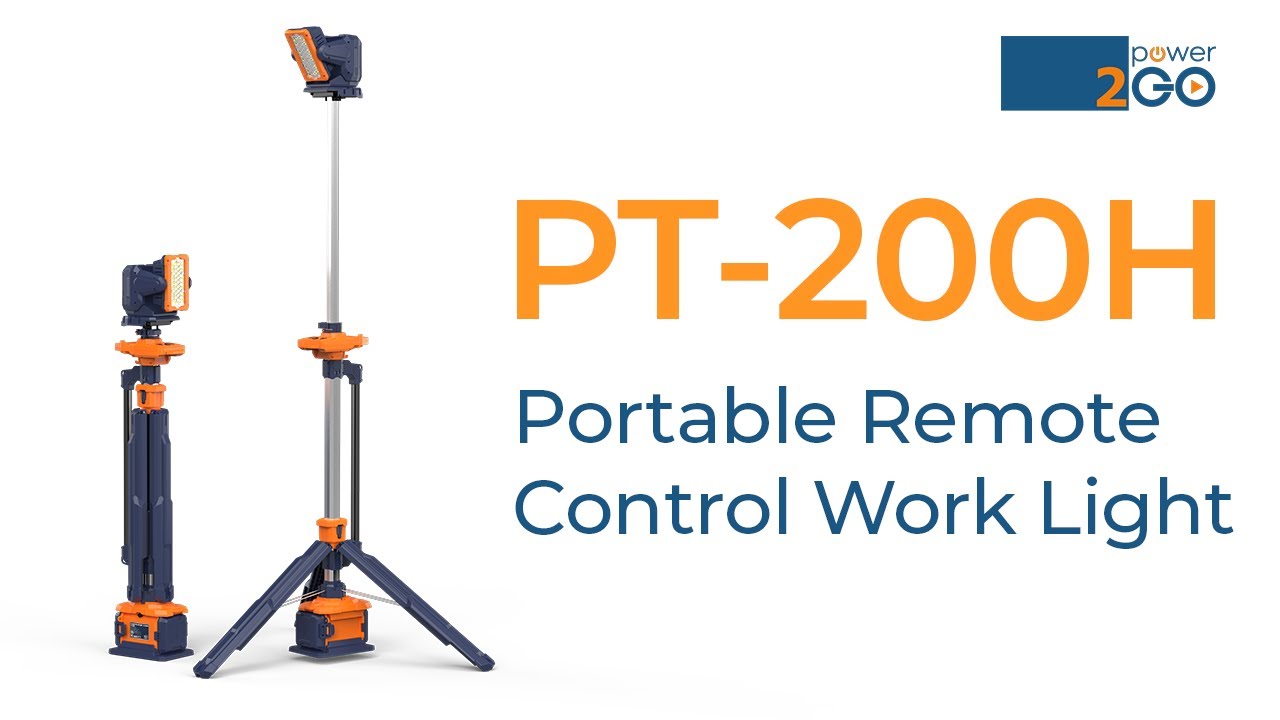 Power-2Go PT 200H Portable Remote Control Pan Tilt LED Work Light