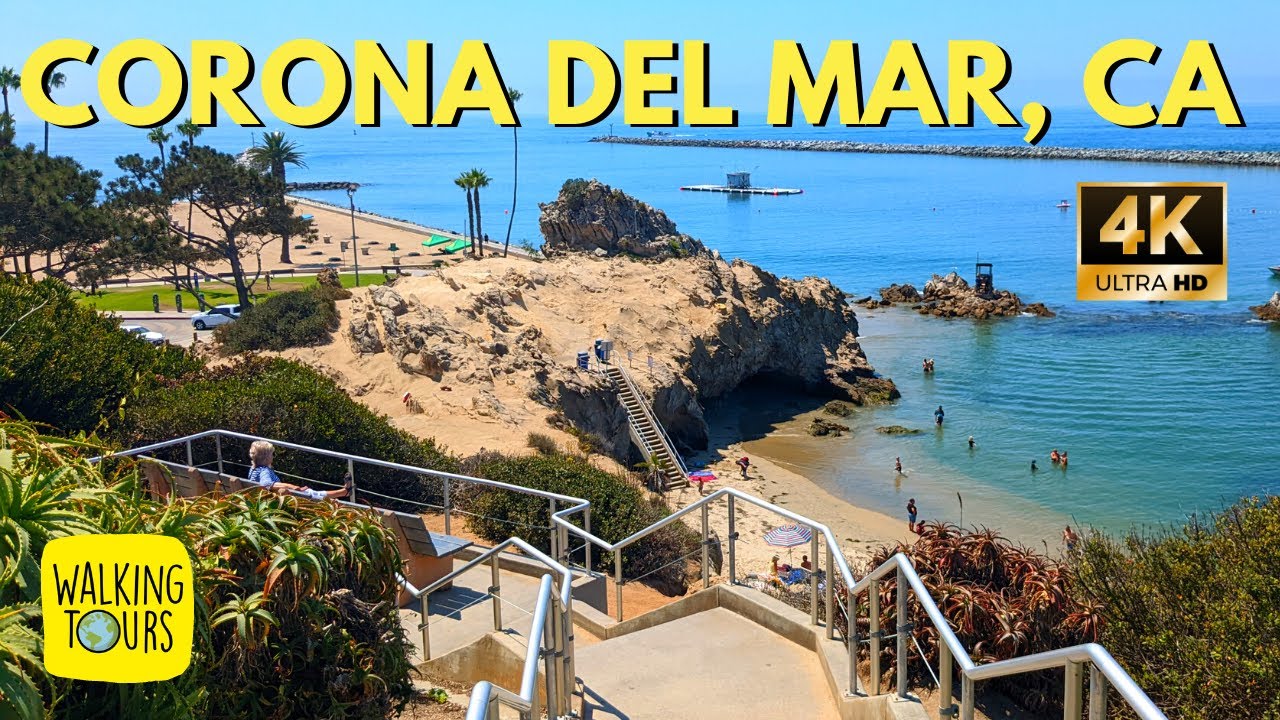 This beach is Paradise | Corona Del Mar CA | 4K Walking Tour