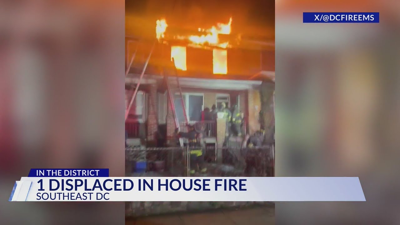 1 displaced after neighboring row house catches fire in Southeast DC