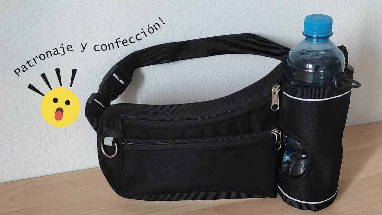 Riñonera deportiva impermeable con soporte para botella