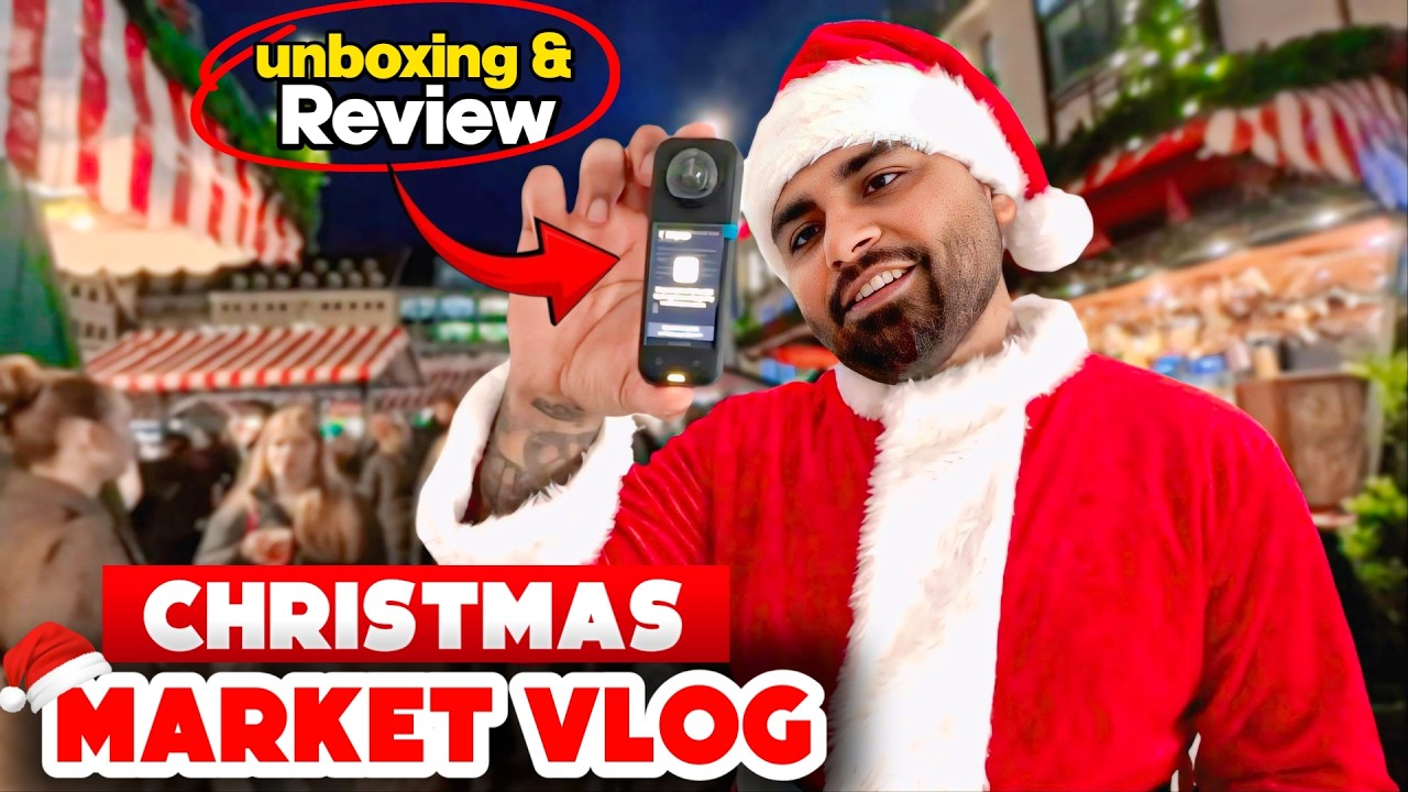 Insta360 X5 Unboxing 📦 | Christmas Market Vlog 🎄 | Punjabi