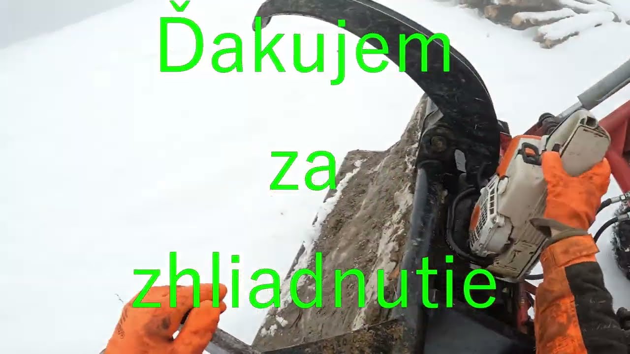 Ťažba dreva kúsok od skladu  Zetor Forterra 125