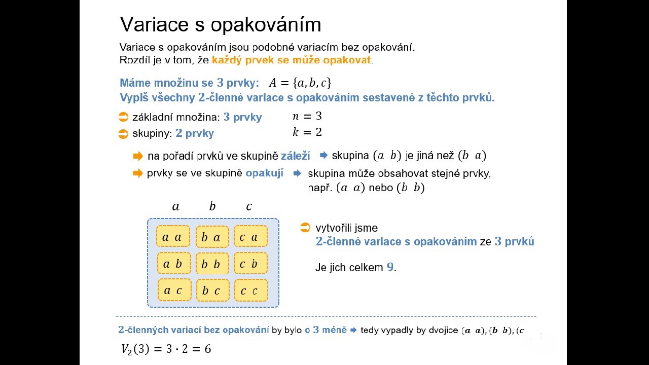 6.7 Variace s opakováním