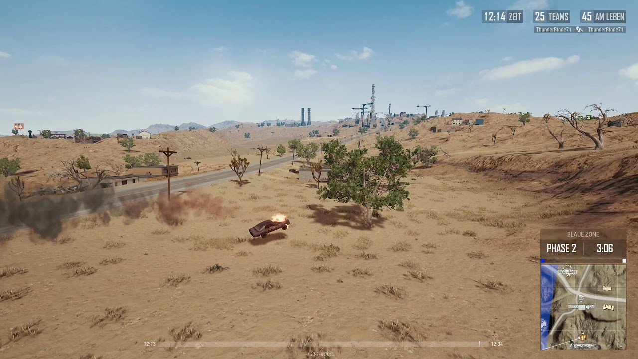 PUBG car explosion