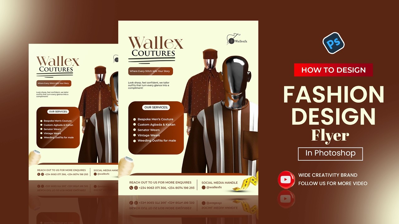 How To Design a Luxury Fashion Flyer in Photoshop | Modern Couture Poster Tutorial