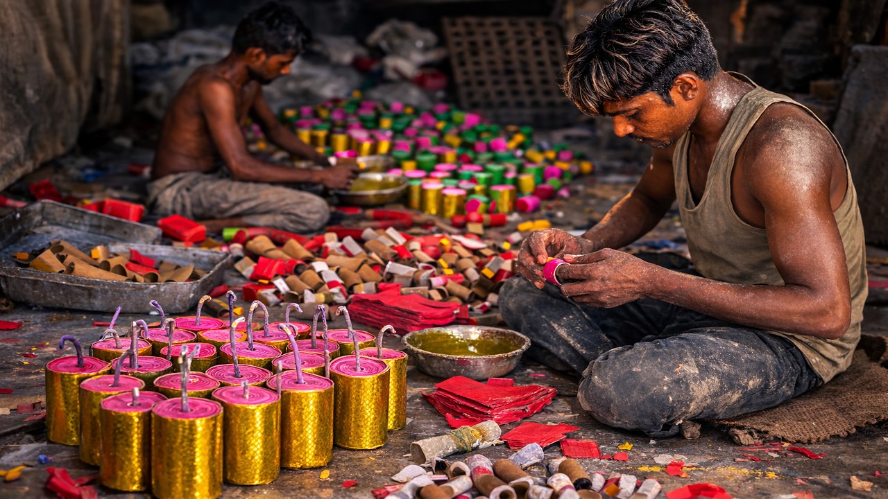 Monster Fireworks Manufacturing in Indian Fireworks Factory#crackers #fireworks #fireworksfestival