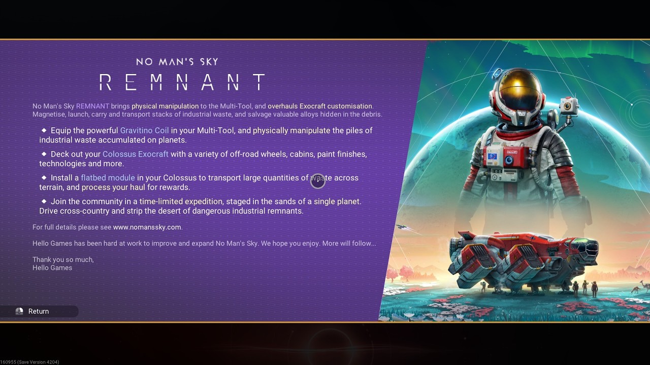 No Man's SKy - Update The Remnant