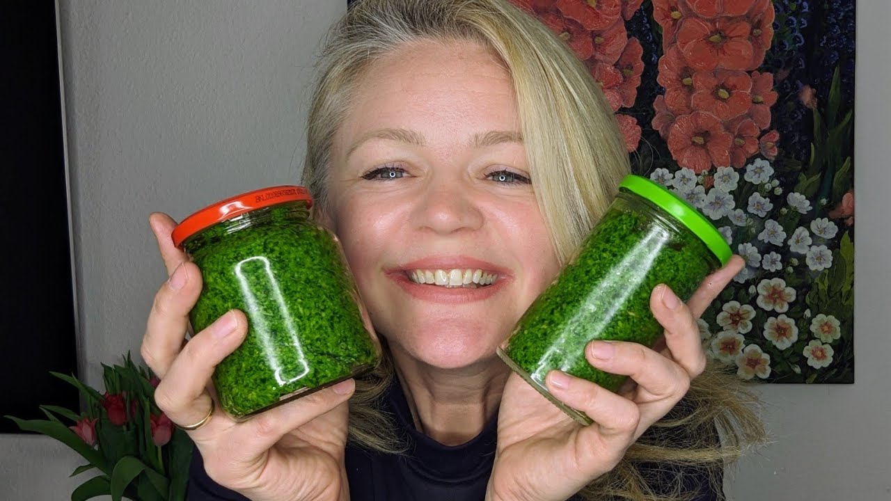 Allerbestes Bärlauch-Pesto mit Parmesan 😋 ich kann nicht aufhören es zu essen! Bärlauch Rezept Pesto