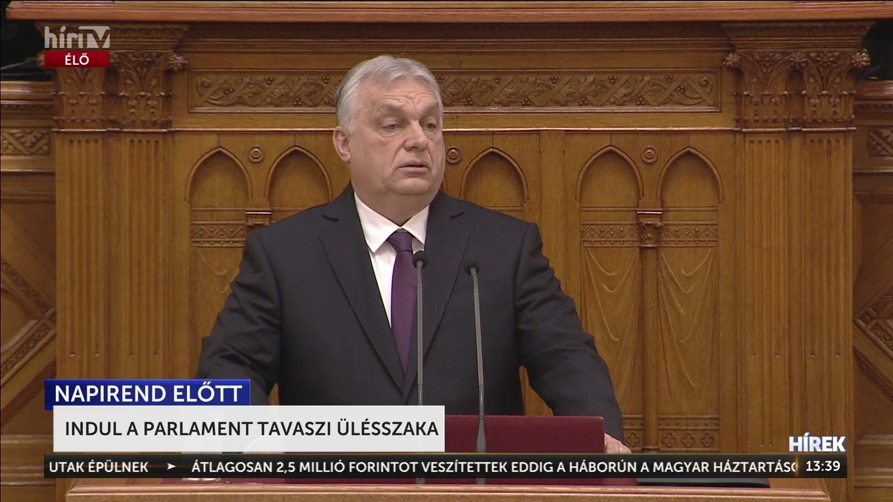 Indul a parlament tavaszi ülésszaka - Orbán Viktor beszéde - HírTV
