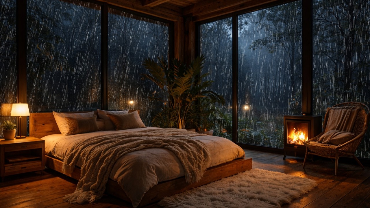Cozy Rain ASMR at Night 🌧️ Relaxing Rain Sounds for Sleep and Peaceful Dreams