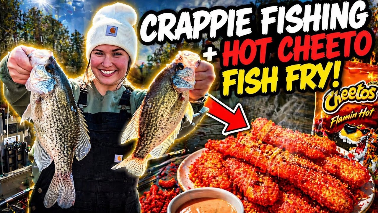CRAPPIE Fishing BRUSH Piles! HOT Cheetos Recipe! {Catch and Cook}
