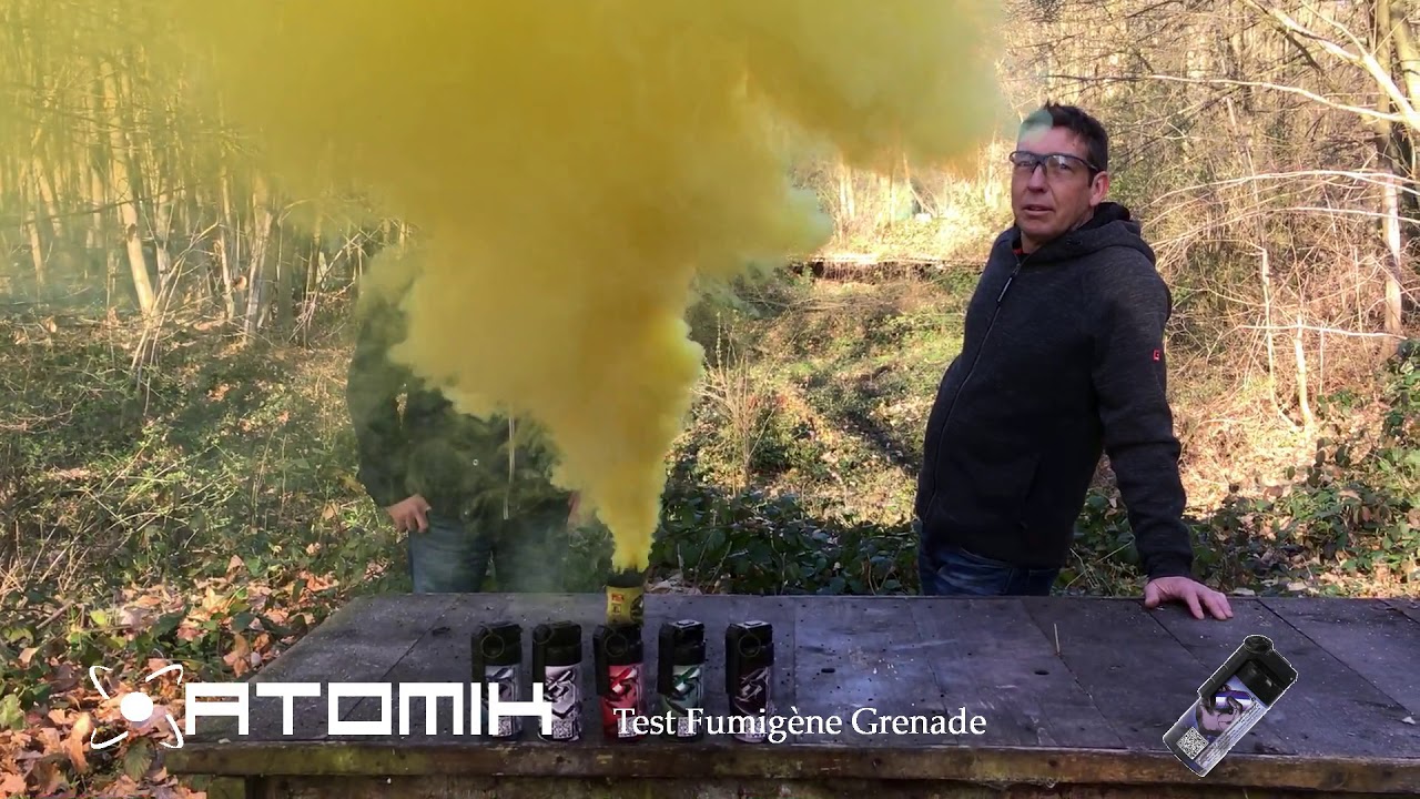 Test fumigène Grenade avec goupille