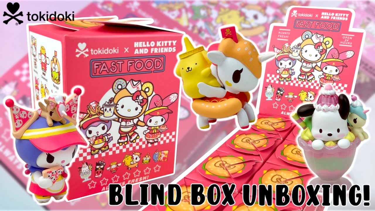 Давайте откроем серию слепых коробочек tokidoki x Hello Kitty and Friends Fast Food! Слепые короб...