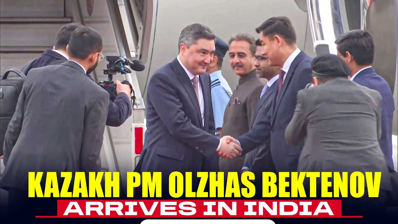 Kazakhstan PM Olzhas Bektenov arrives in Delhi to attend India AI Impact summit 2026