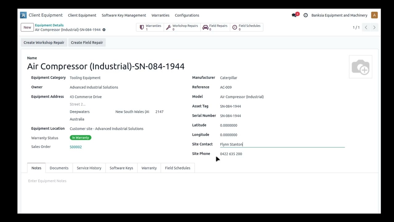Odoo Client Equipment Management Module Overview | Managing Customer Equipment & Service History