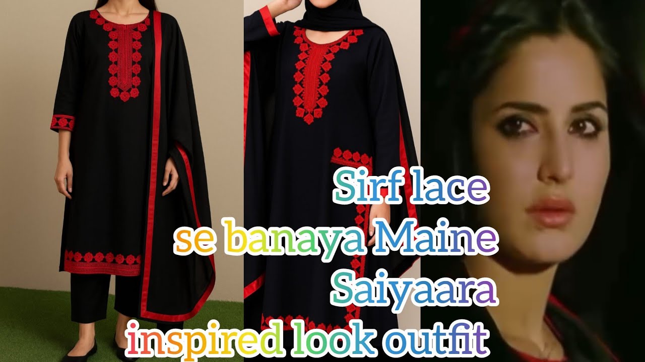 Saiyaara inspired look outfit design cutting and stitching tutorial/  katrina kaif inspired outfit 
