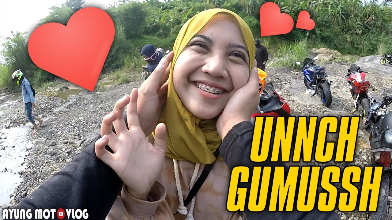 EKSPRESI ANANDA SAAT DI AJAK SUNMORI KE KALI BARENG TEAM KUPROY :*