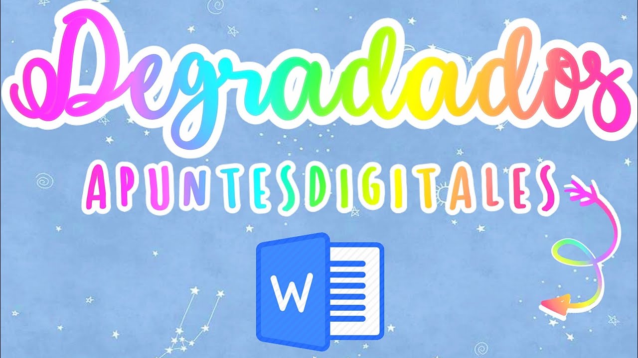 ~✨ C&oacute;mo hacer degradados en Word|Apuntes bonitos digitales Word|Apuntes bonitos en computadora♡