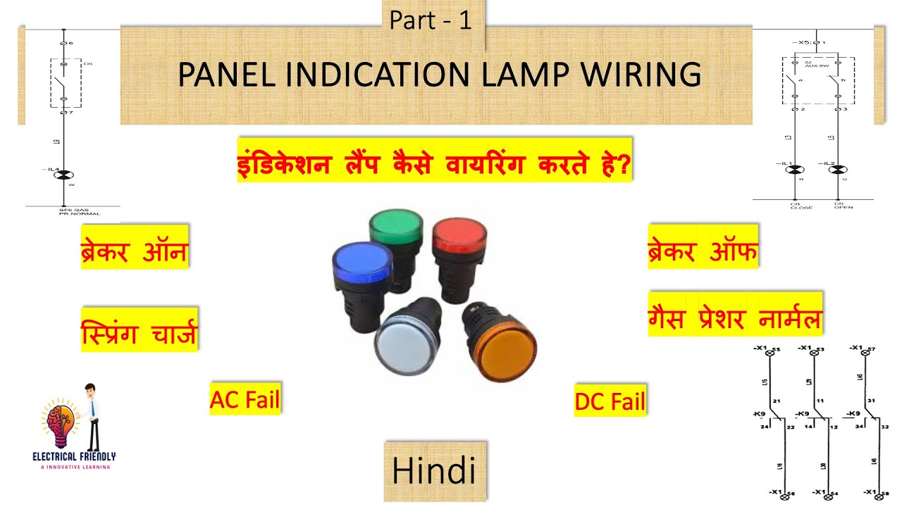 Indication Lamp Panel Wiring Part 1| CB ON , CB OFF, Spring Charge, SF6 Gas Normal , DC Fail ,  TC