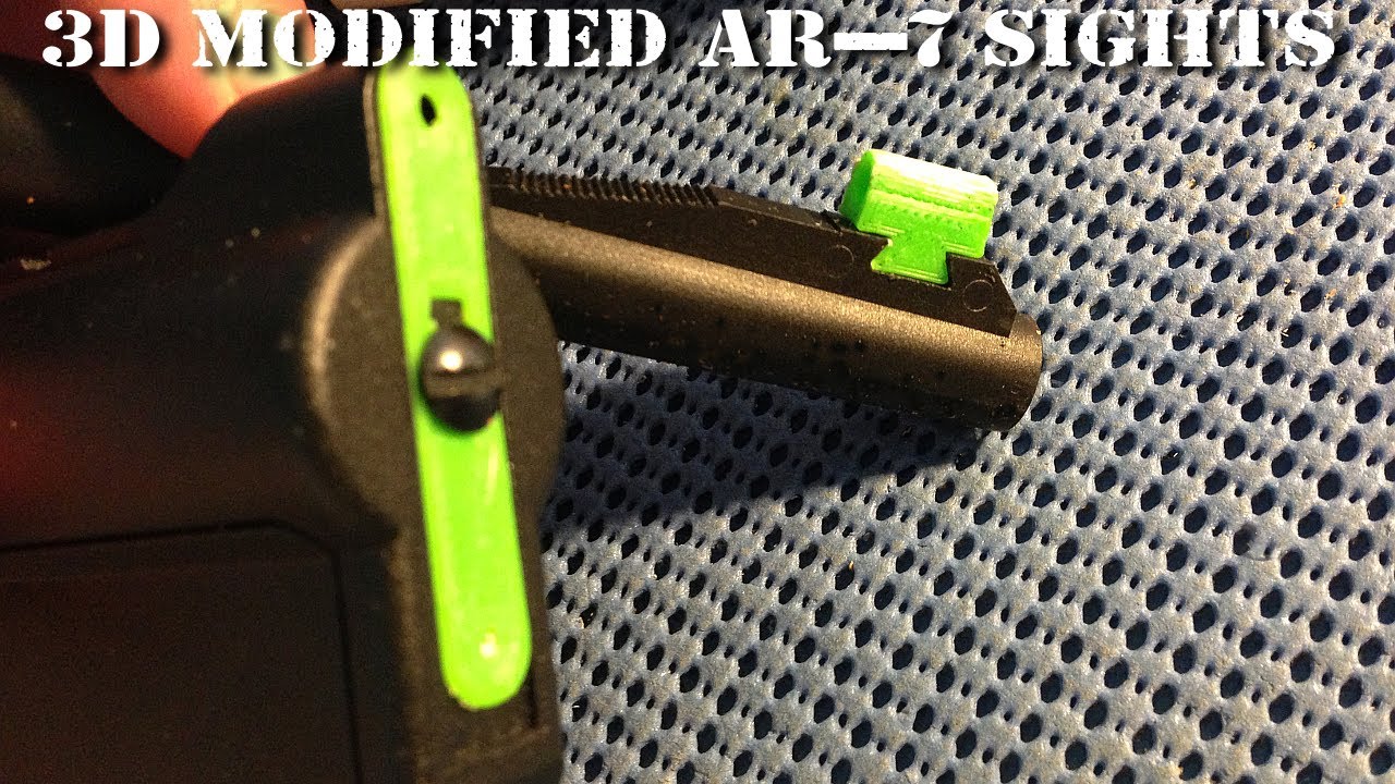 3D Printed Modified Sights for AR-7