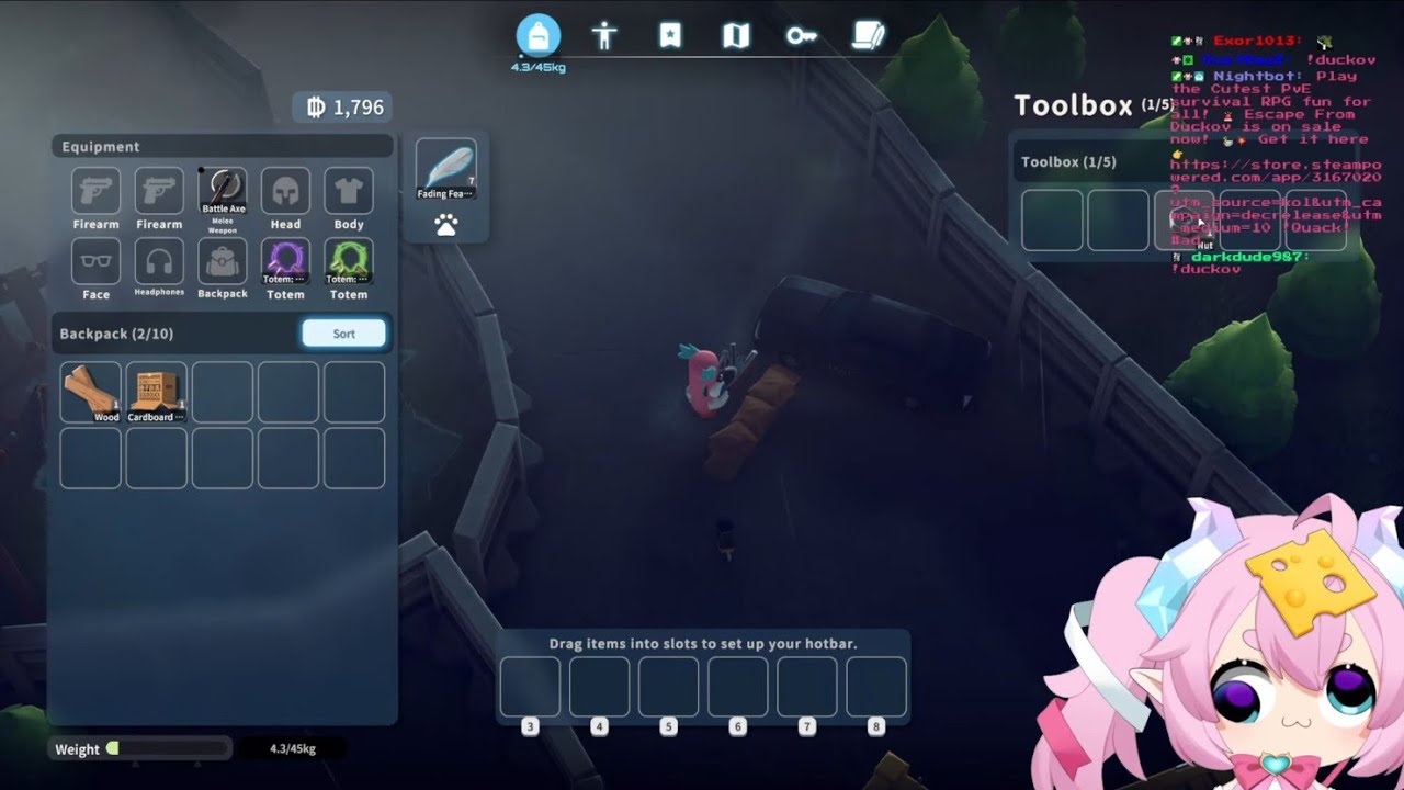 Chibidoki Streams Escape from Duckov