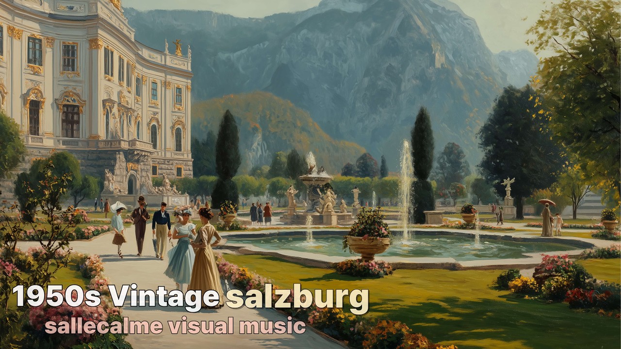 [Playlist - Visual Music] 1950-е Зальцбург 💐 Красота Зальцбурга, расцветающая как весенние цветы