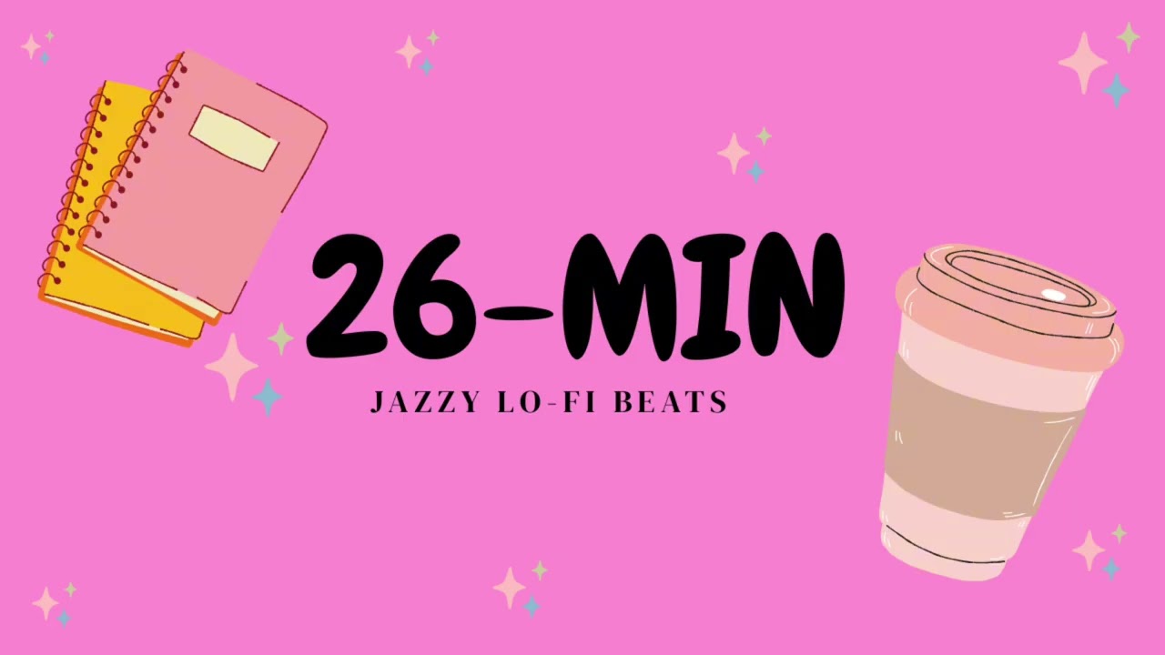 💗 26 MIN Study With Me | Pink Jazzy Lo-Fi Vibes