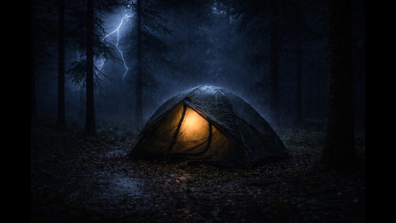 What It’s Like Sleeping in a Tent During a Thunderstorm ⛺🌧️
