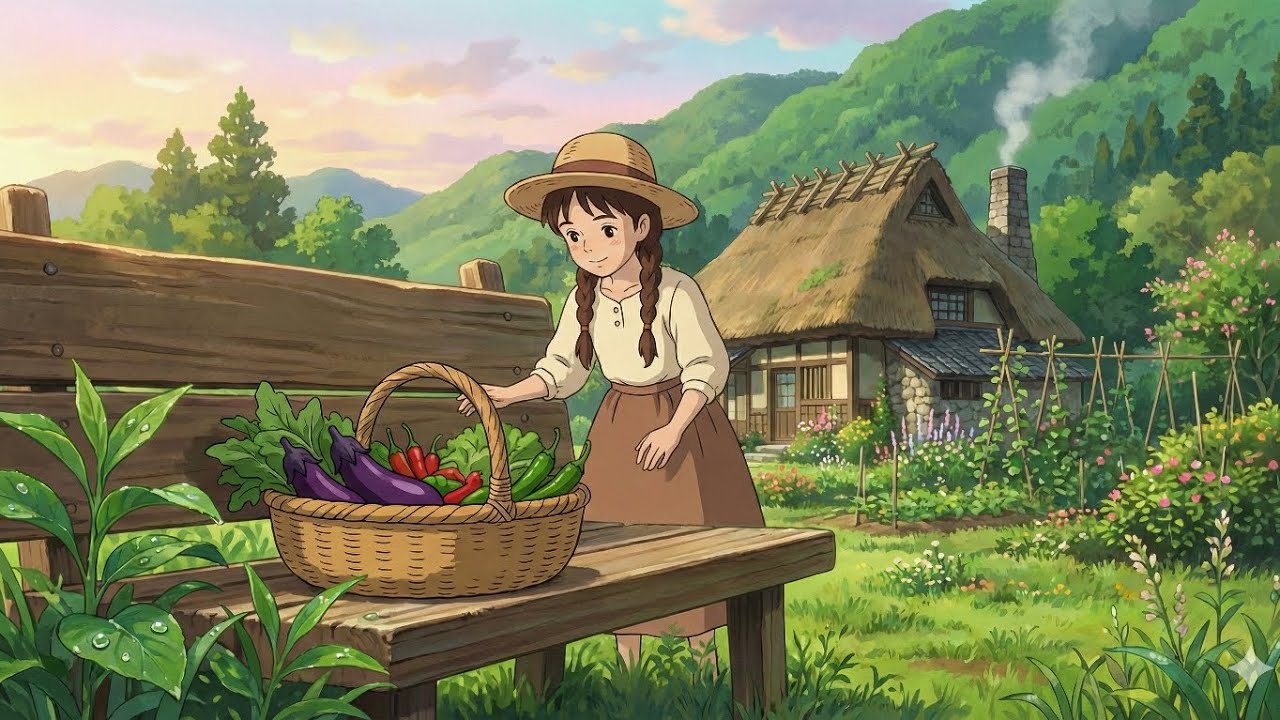 Living in a Studio Ghibli Movie: Morning Harvest & Village Life 🌿