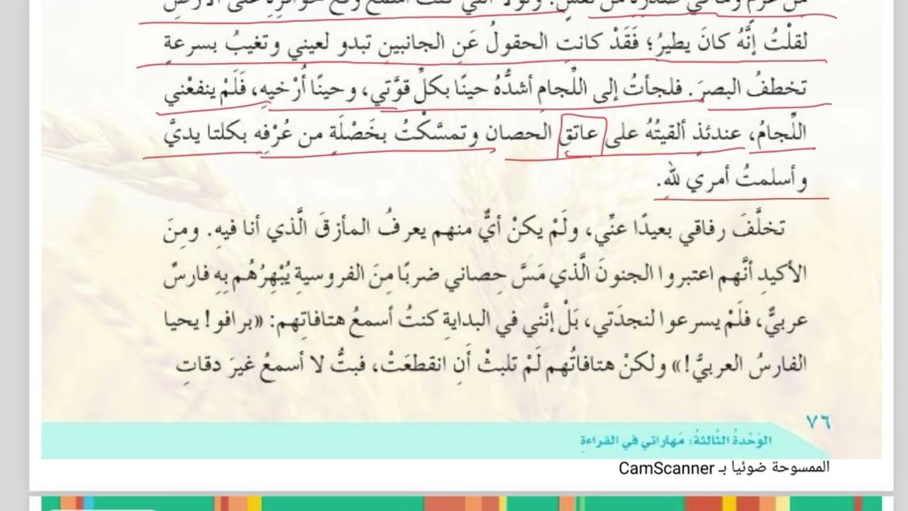 الصف السابع درس ( مكره أخاك لا بطل ) مادة لغتي الجميلة المنهاج العماني الفصل الثاني