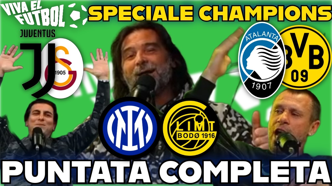 INTER-BODO GLIMT 1 2, JUVE-GALATASARAY 3 2 ATALANTA-B.DORTMUND 4 1 EPISODIO COMPLETO CHAMPIONS