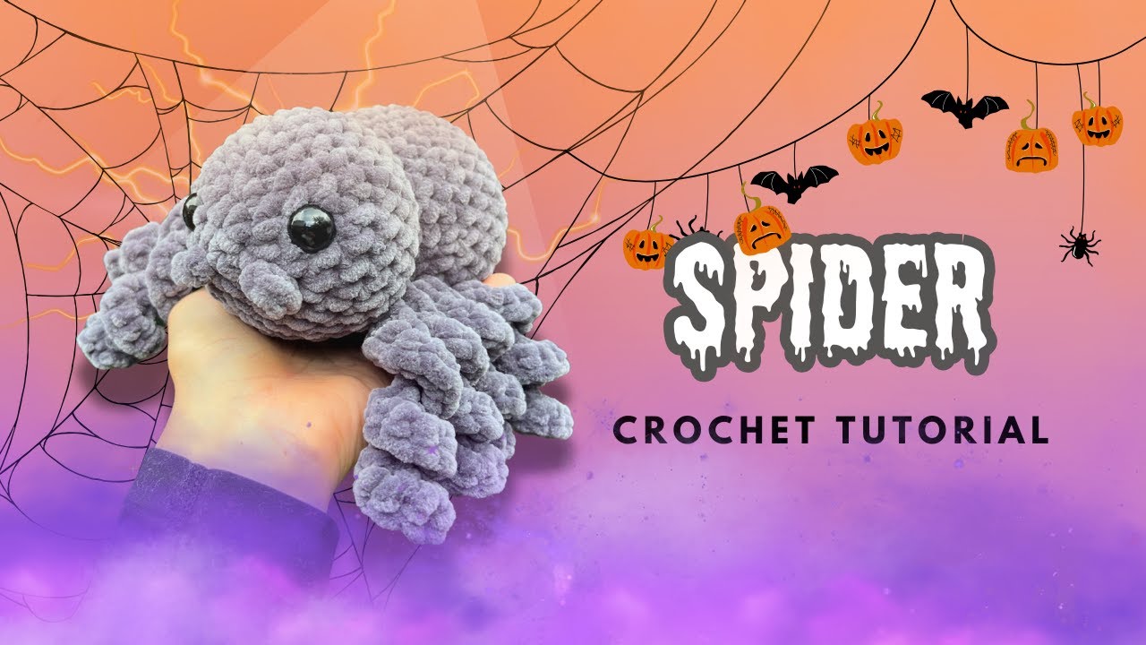 🕷️ Crochet LOW SEW Spider 🎃 | Amigurumi Pattern Crochet Tutorial Beginner Friendly