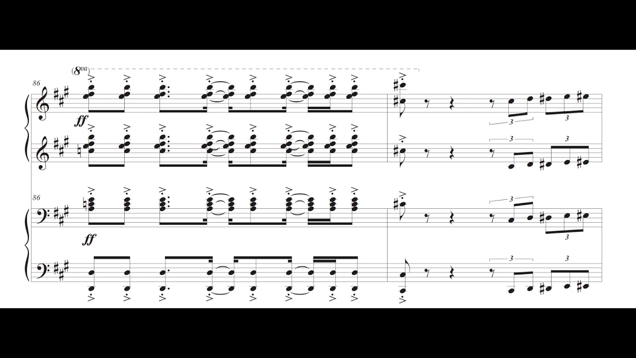 Brahms in Salsa - for one piano, 4 hands