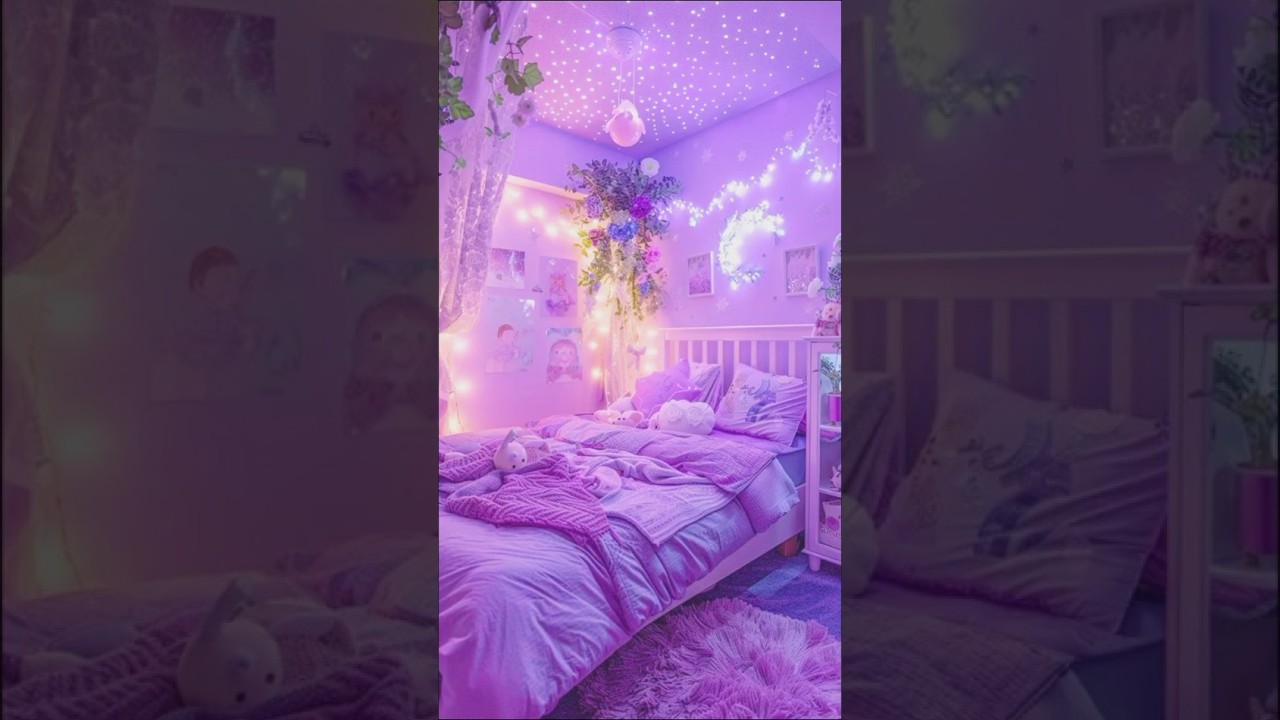 Choose one colour and see you bedroom❤️purple #aesthetic#room #decoration#ideas #peace#reels