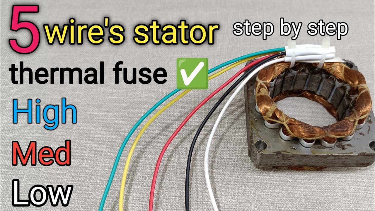 5wires stator motor electric fan, thermal fuse and assemble complete guide ❤️❤️❤️