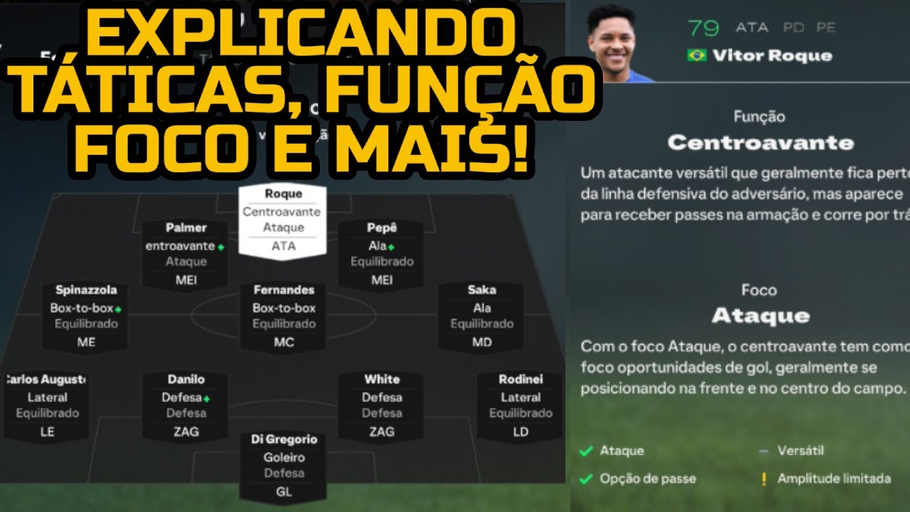 Explicando as Novas Táticas, Funções e Focos no EA FC 25 Ultimate Team! O que são os Roles?