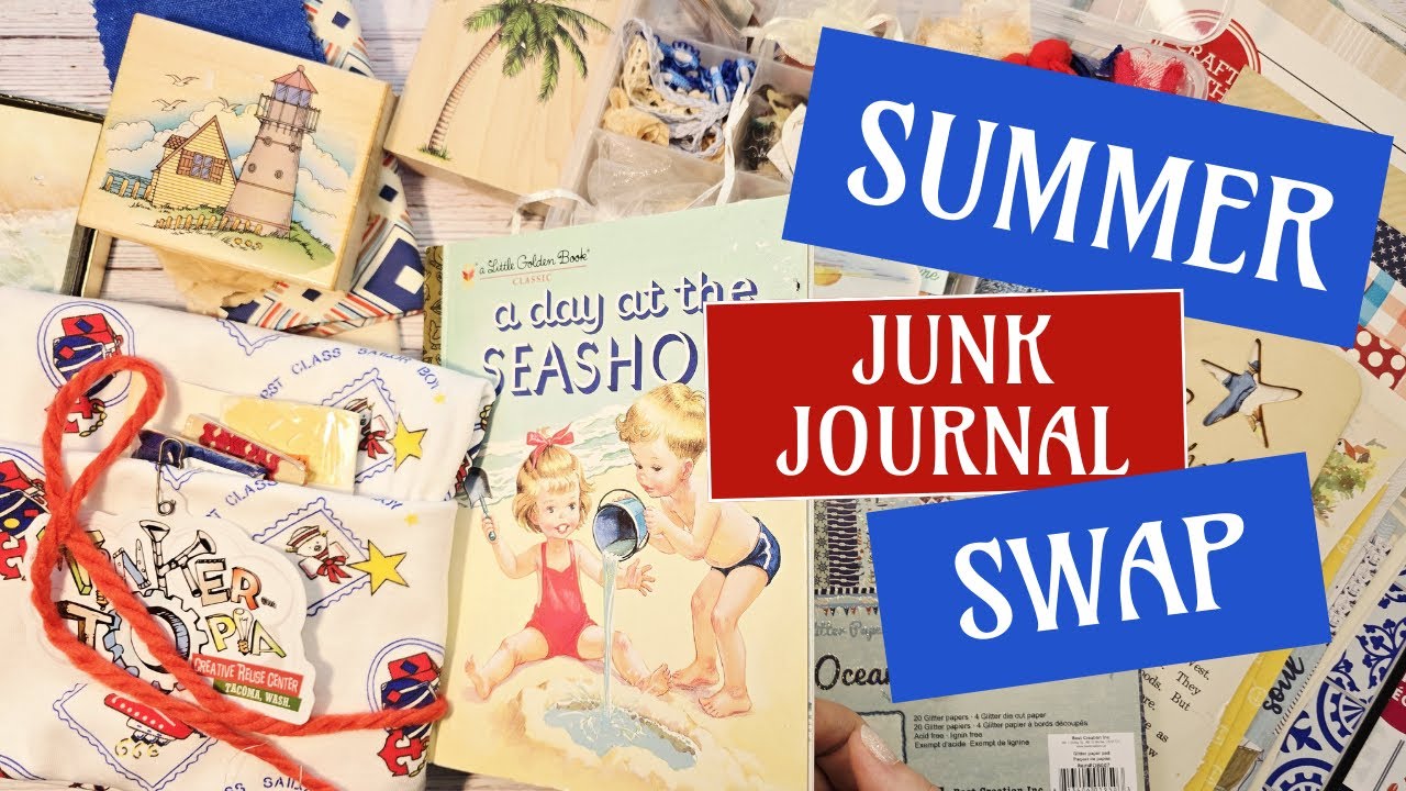 Unboxing Summer Junk Journal Supplies Swap with @Happy2Plan ✂️🌸 | Junk Journal Happy Mail