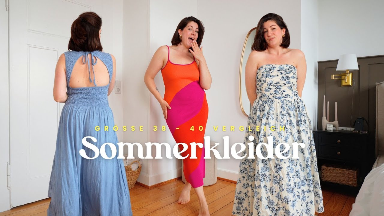 Sommerkleider im Vergleich in Gr. 38 / 40 | Ich teste aktuelle Trends & Farben | Frühling 2024