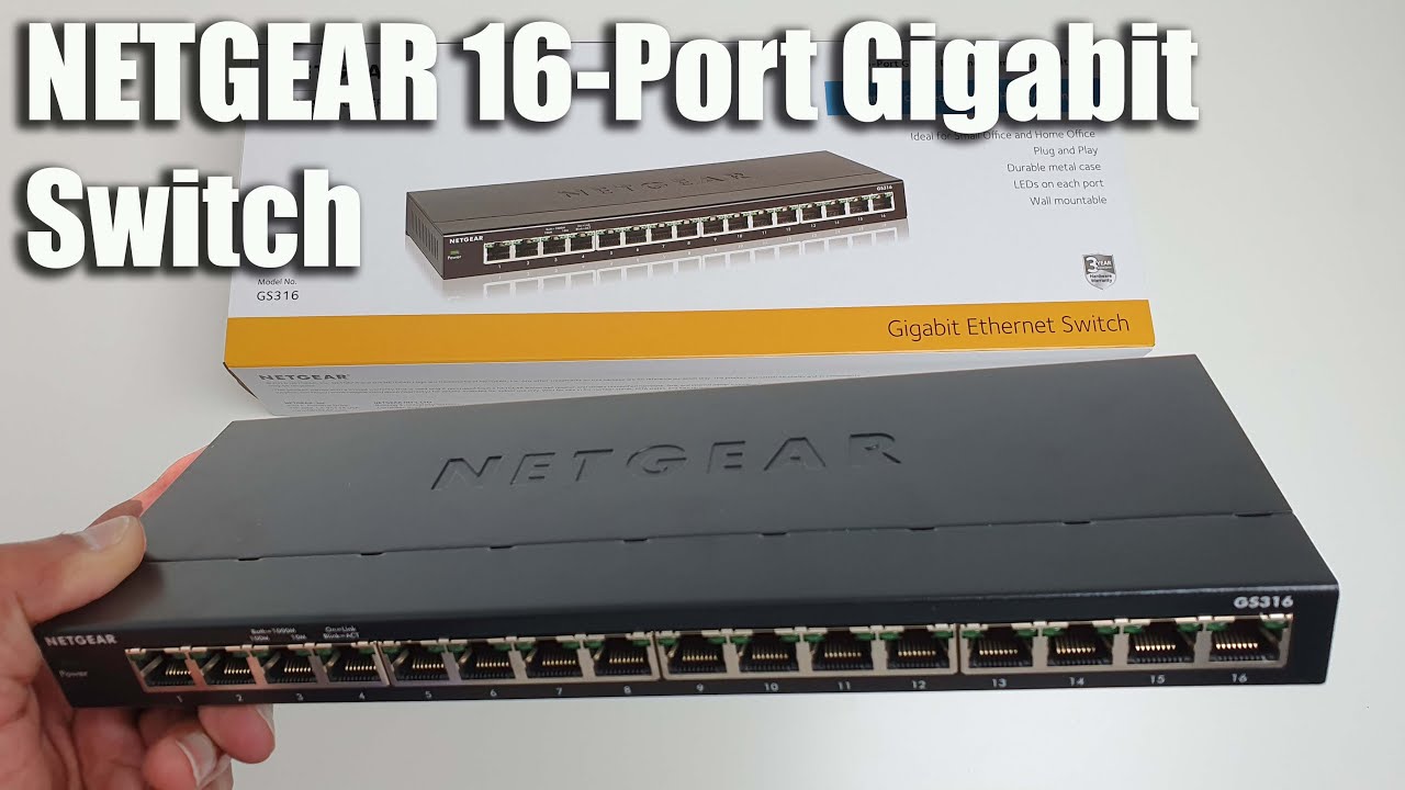 Netgear GS316 16-Port Gigabit Ethernet Unmanaged Switch | EASIEST WAY TO EXPAND YOUR HOME NETWORK