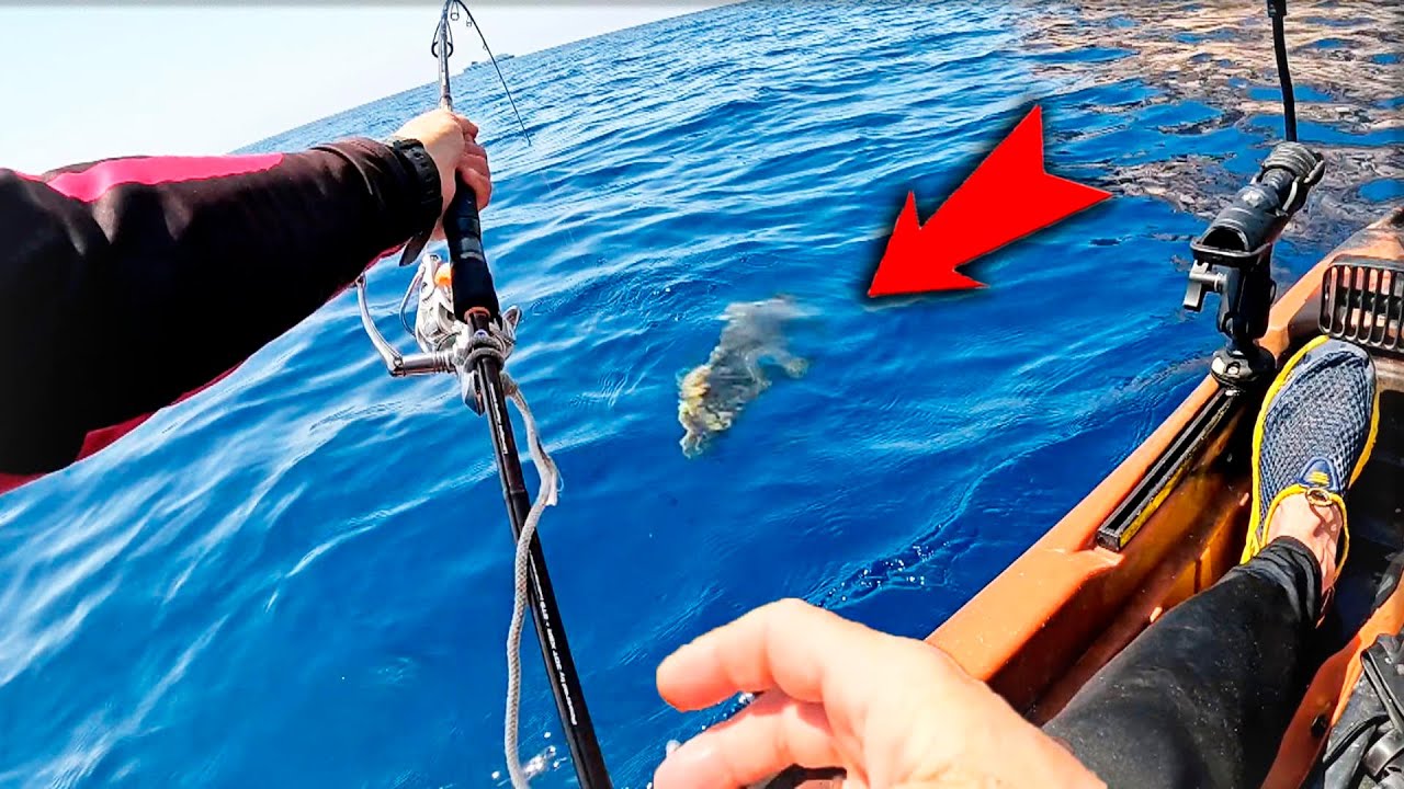 ¡LA MANZANA DE LA SUERTE! (ya lo entenderás jeje) Pesca en KAYAK con cosas y MUCHA PROFUNDIDAD.