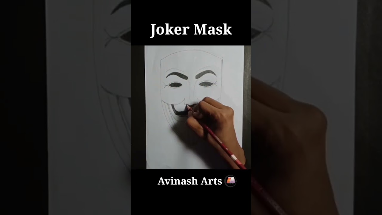 Joker Mask Drawing  #drawing #painting #shorts