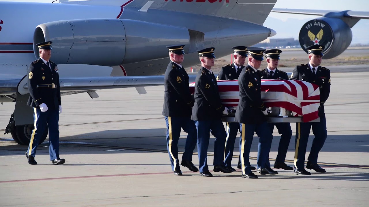 The dignified transfer of Maj. Brent R. Taylor