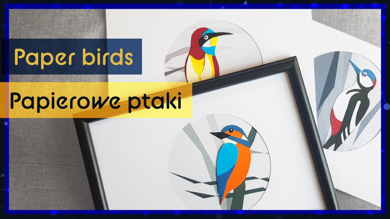 Papierowe ptaki – dekoracja ze skrawków papieru | Paper birds –  paper scraps decoration