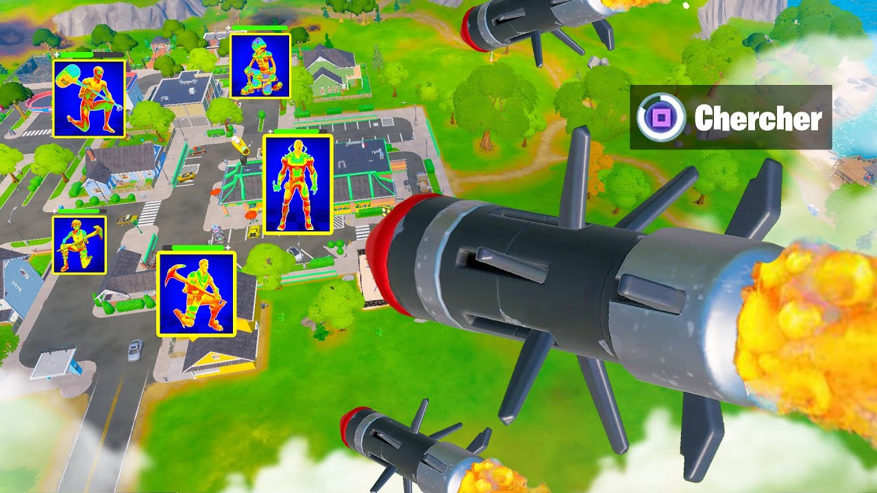 J'ai TRICHÉ avec le MISSILE GUIDÉ dans un CACHE CACHE sur FORTNITE